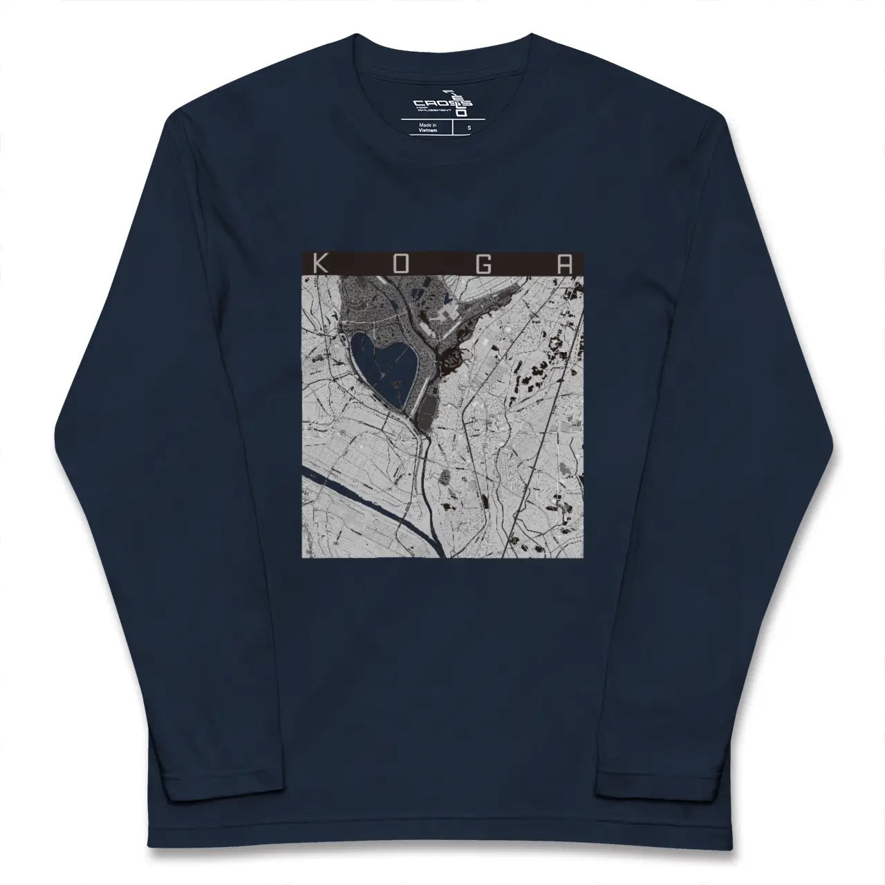 【古河（茨城県）】地図柄ロングスリーブTシャツ