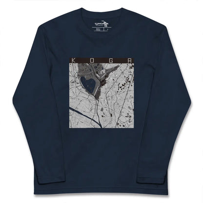 【古河（茨城県）】地図柄ロングスリーブTシャツ