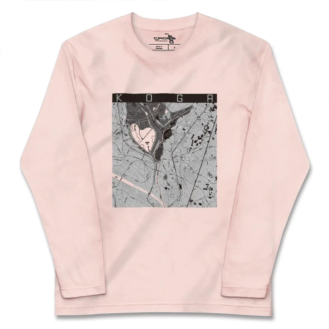 【古河（茨城県）】地図柄ロングスリーブTシャツ