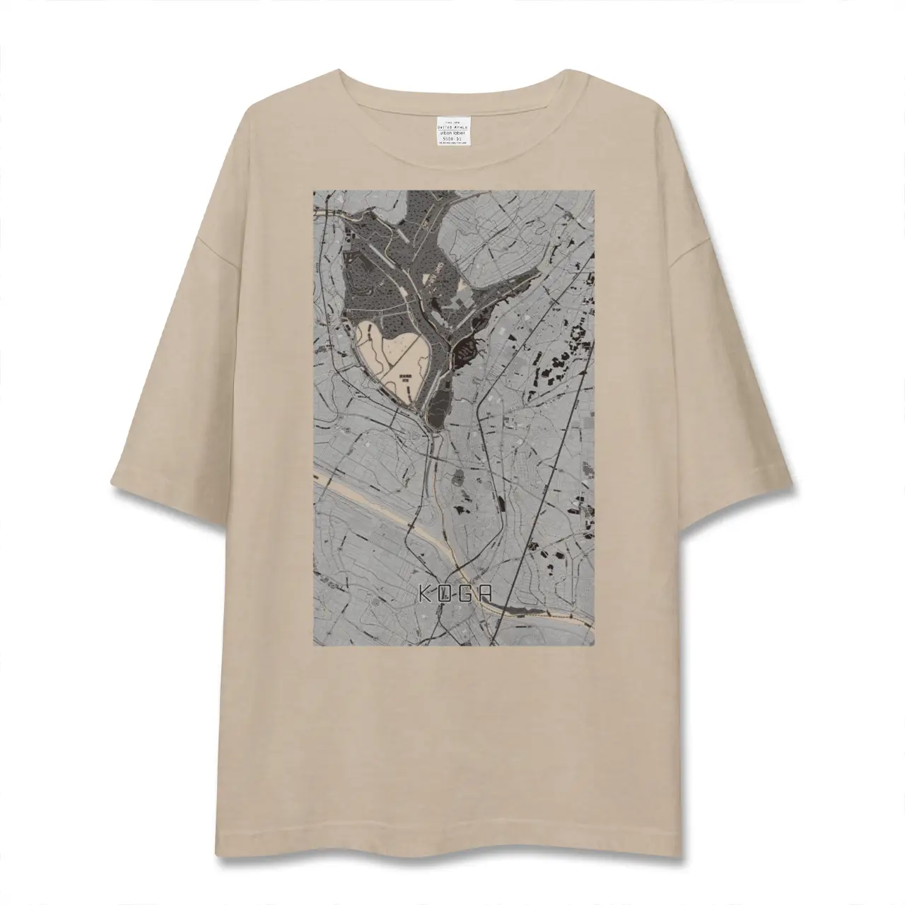 【古河（茨城県）】地図柄ビッグシルエットTシャツ