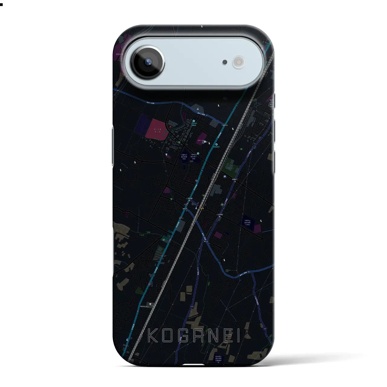 【小金井（栃木県）】地図柄iPhoneケース（バックカバータイプ）