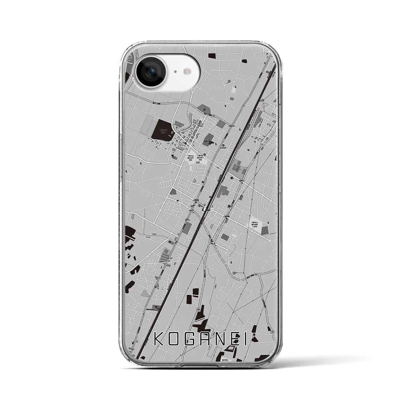 【小金井（栃木県）】地図柄iPhoneケース（クリアタイプ）