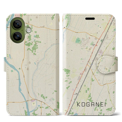 【小金井（栃木県）】地図柄iPhoneケース（手帳タイプ）