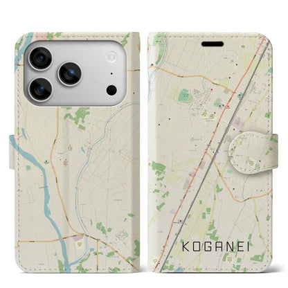 【小金井（栃木県）】地図柄iPhoneケース（手帳タイプ）