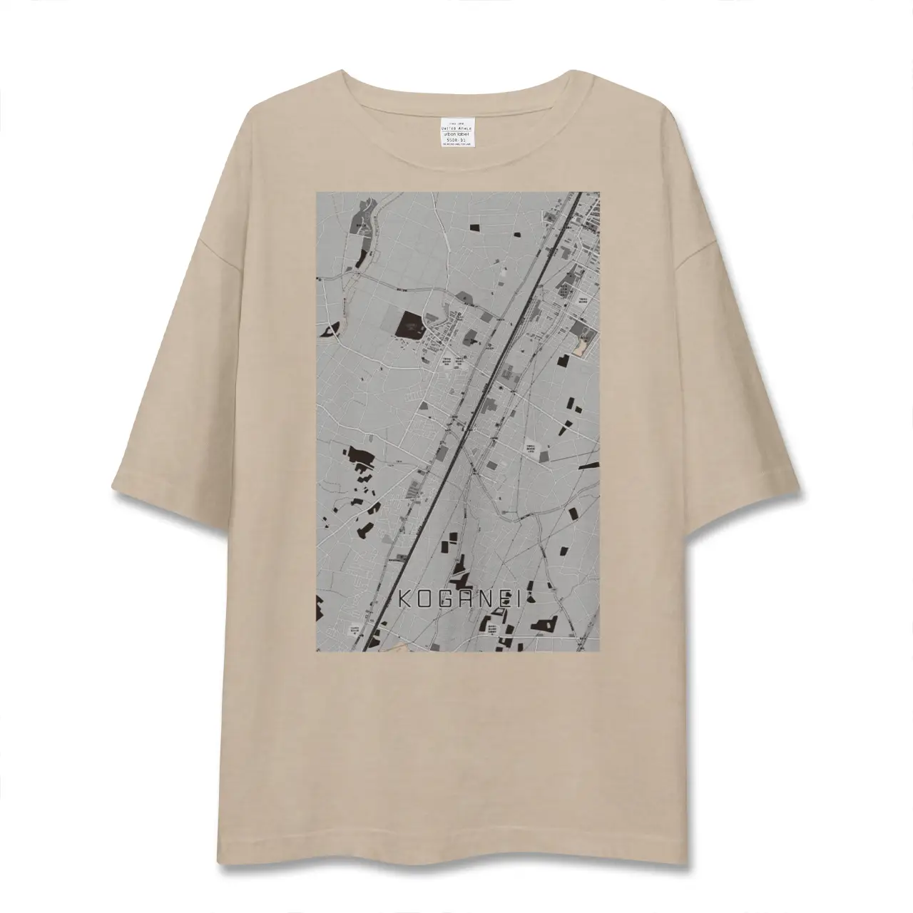 【小金井（栃木県）】地図柄ビッグシルエットTシャツ