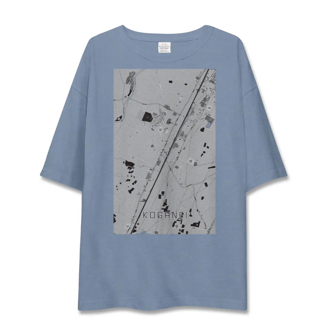 【小金井（栃木県）】地図柄ビッグシルエットTシャツ