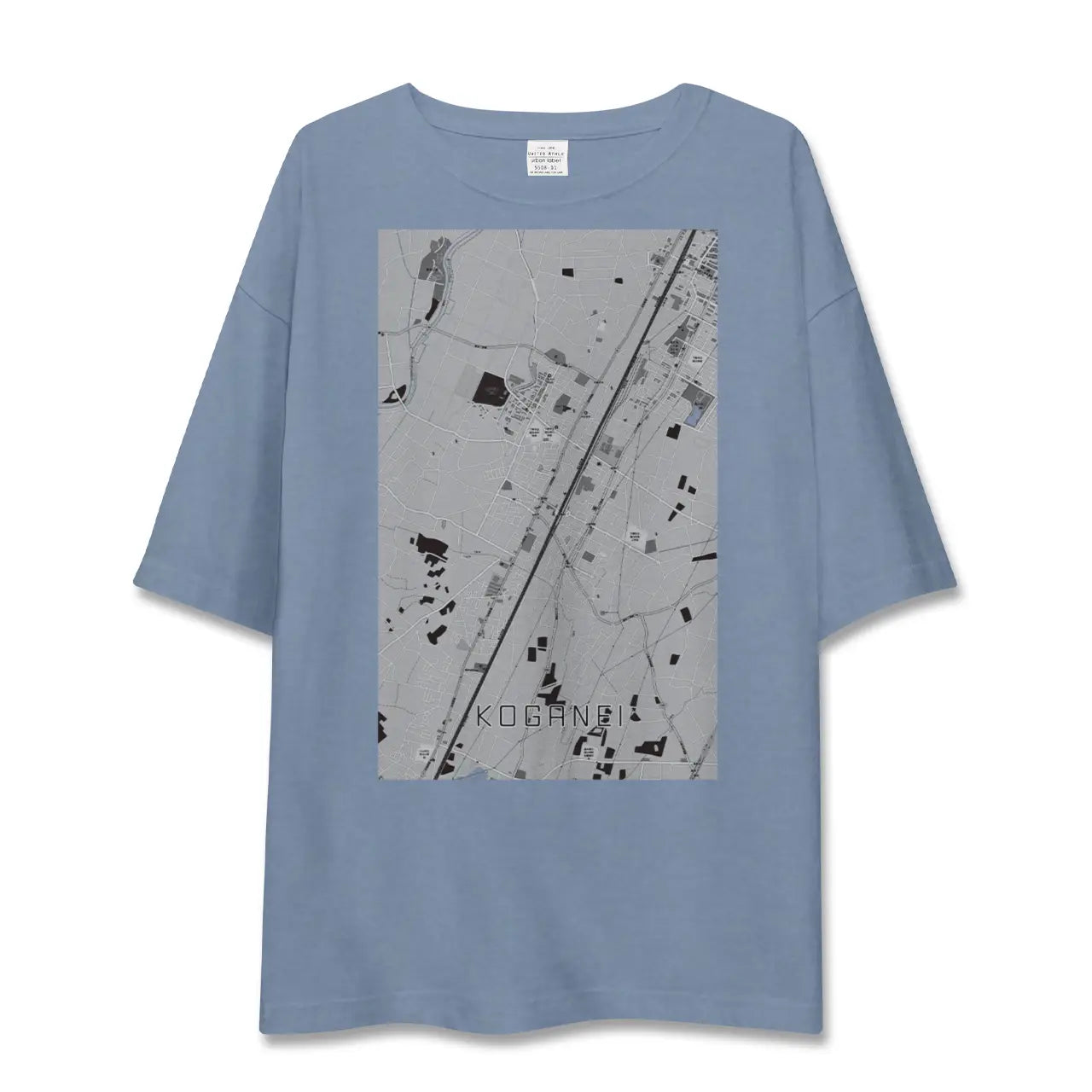 【小金井（栃木県）】地図柄ビッグシルエットTシャツ