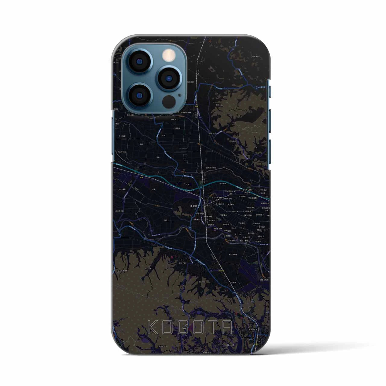 【小牛田（宮城県）】地図柄iPhoneケース（バックカバータイプ）