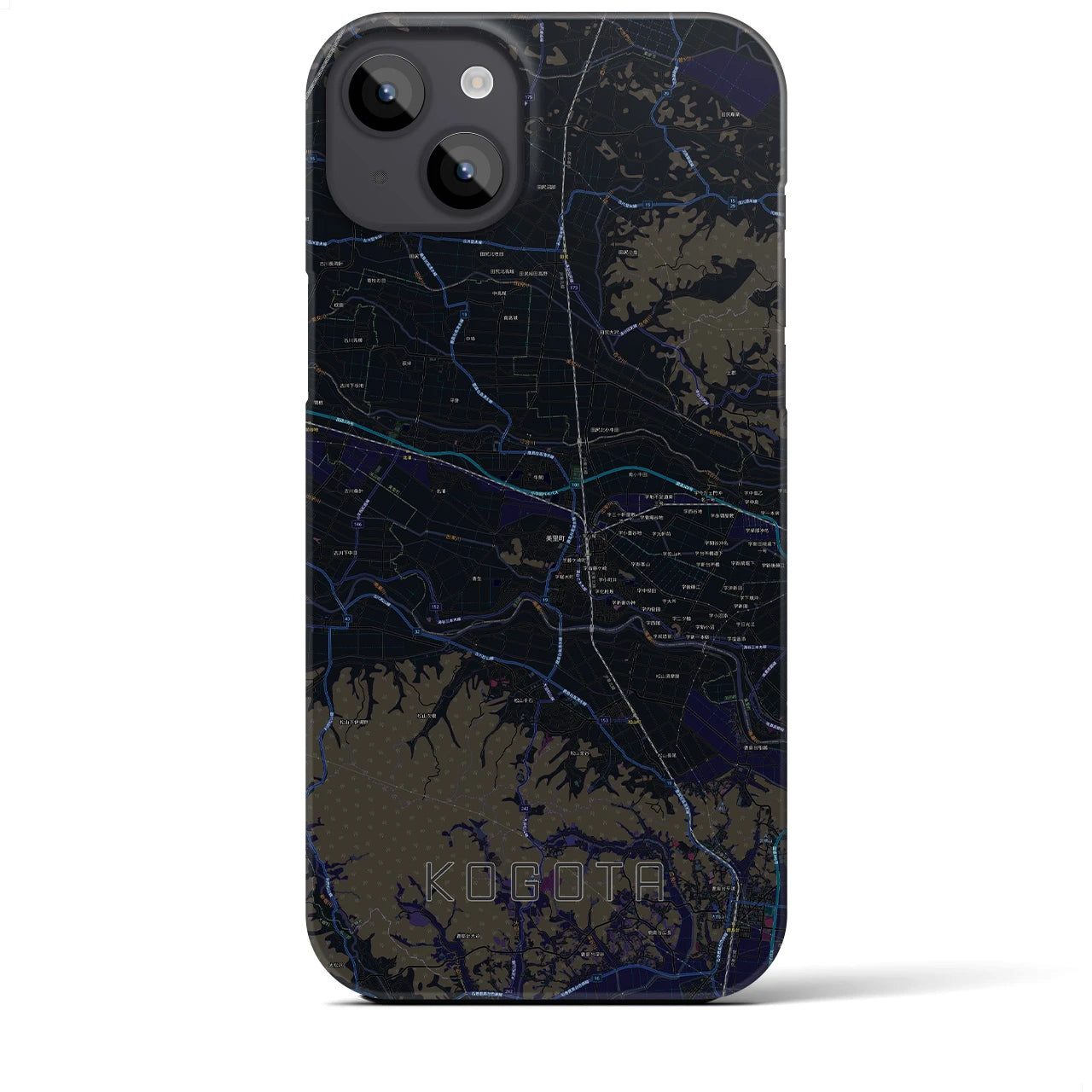 【小牛田（宮城県）】地図柄iPhoneケース（バックカバータイプ）