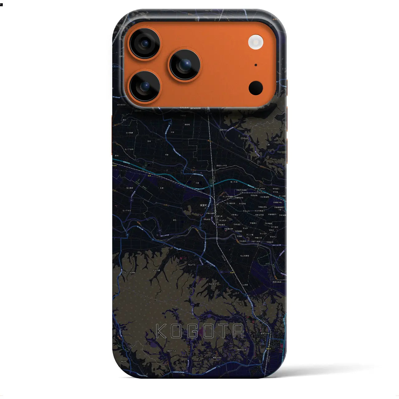 【小牛田（宮城県）】地図柄iPhoneケース（バックカバータイプ）