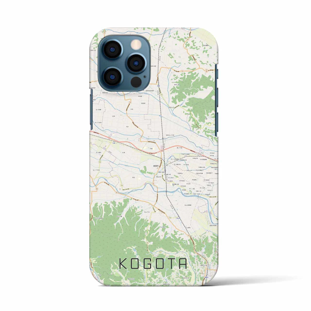 【小牛田（宮城県）】地図柄iPhoneケース（バックカバータイプ）