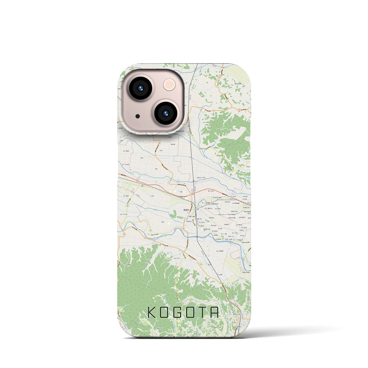 【小牛田（宮城県）】地図柄iPhoneケース（バックカバータイプ）