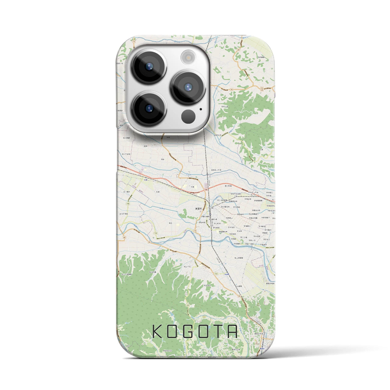 【小牛田（宮城県）】地図柄iPhoneケース（バックカバータイプ）