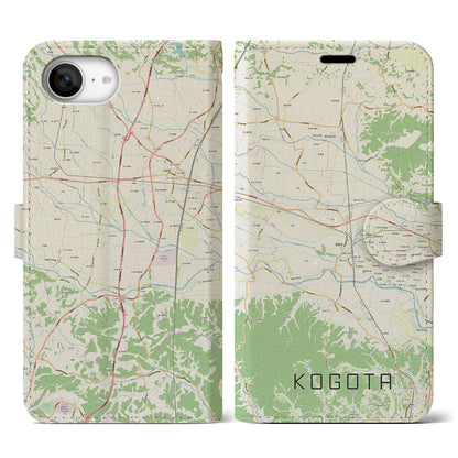 【小牛田（宮城県）】地図柄iPhoneケース（手帳タイプ）