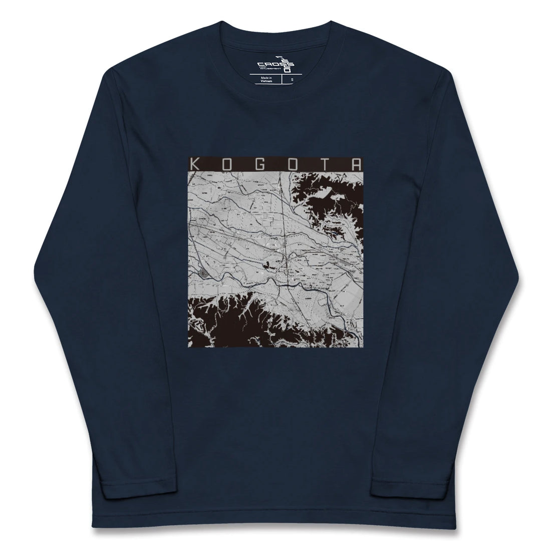 【小牛田(宮城県)】地図柄ロングスリーブTシャツ