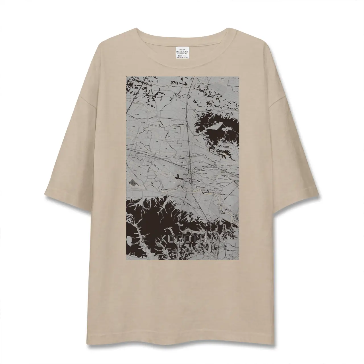 【小牛田（宮城県）】地図柄ビッグシルエットTシャツ