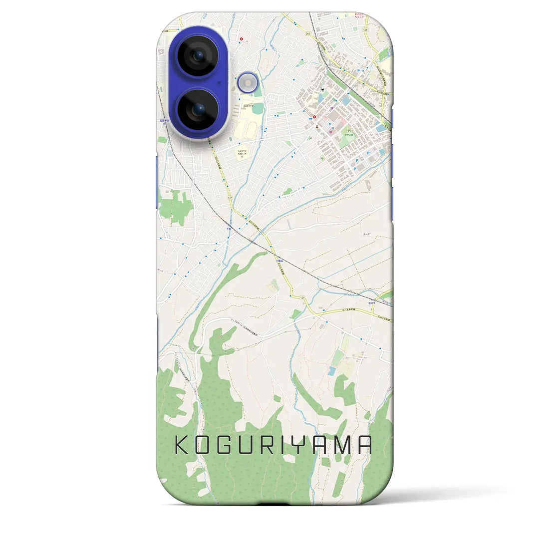 【小栗山(青森県)】地図柄iPhoneケース(バックカバータイプ)ナチュラル・iPhone 16 Pro Max 用