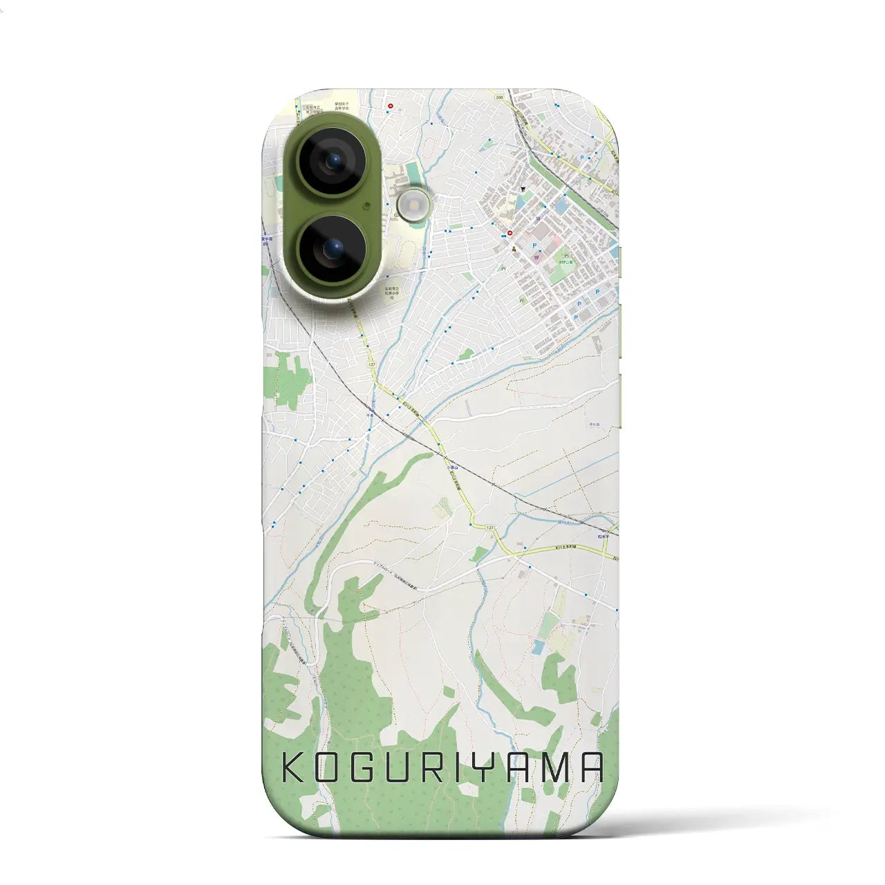 【小栗山（青森県）】地図柄iPhoneケース（バックカバータイプ）