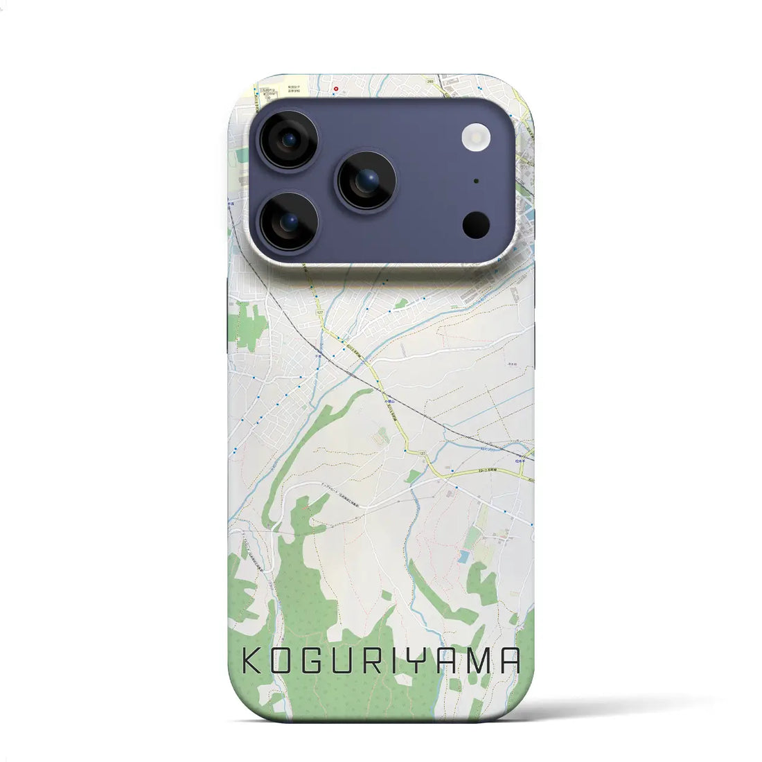 【小栗山（青森県）】地図柄iPhoneケース（バックカバータイプ）ナチュラル・iPhone 17 Pro Max 用