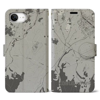 【小栗山（青森県）】地図柄iPhoneケース（手帳タイプ）