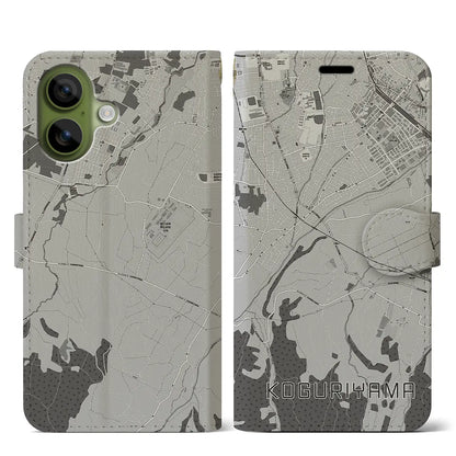 【小栗山（青森県）】地図柄iPhoneケース（手帳タイプ）