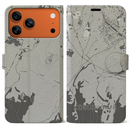 【小栗山（青森県）】地図柄iPhoneケース（手帳タイプ）