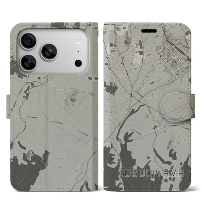 【小栗山（青森県）】地図柄iPhoneケース（手帳タイプ）