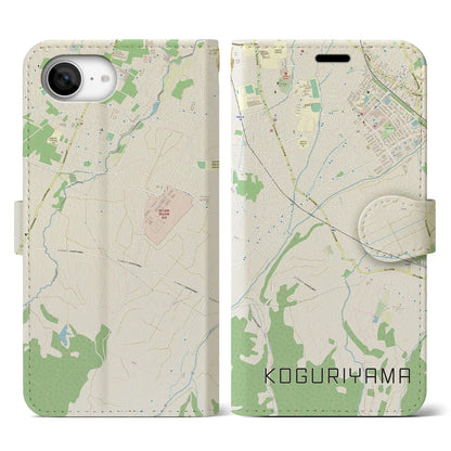 【小栗山（青森県）】地図柄iPhoneケース（手帳タイプ）