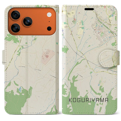 【小栗山（青森県）】地図柄iPhoneケース（手帳タイプ）