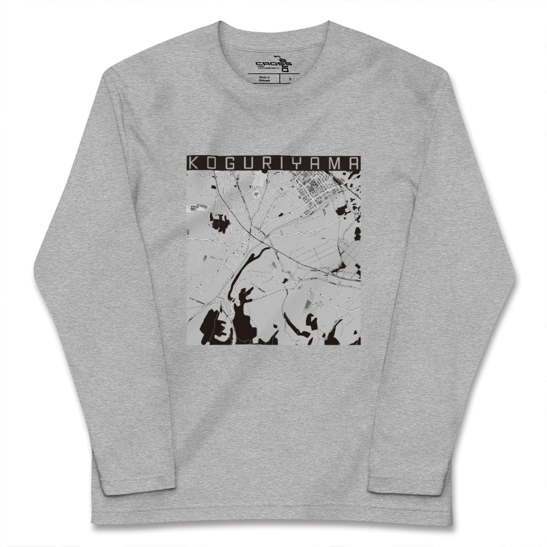 【小栗山（青森県）】地図柄ロングスリーブTシャツ