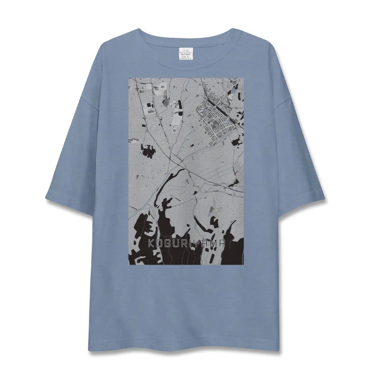 【小栗山（青森県）】地図柄ビッグシルエットTシャツ