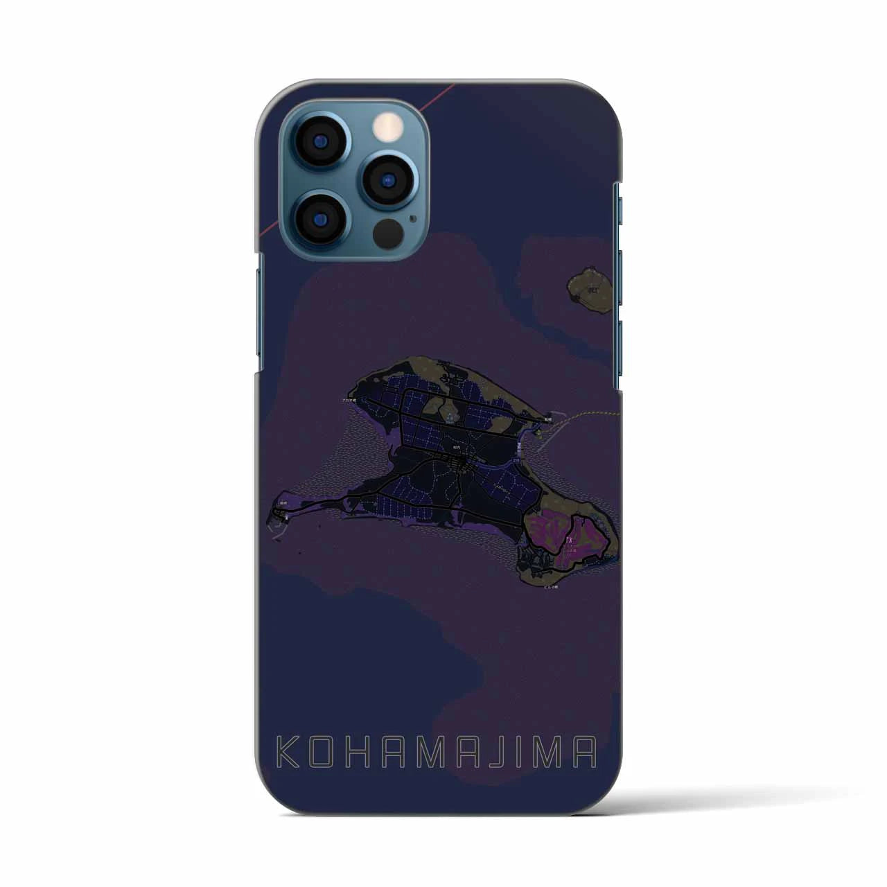 【小浜島（沖縄県）】地図柄iPhoneケース（バックカバータイプ）