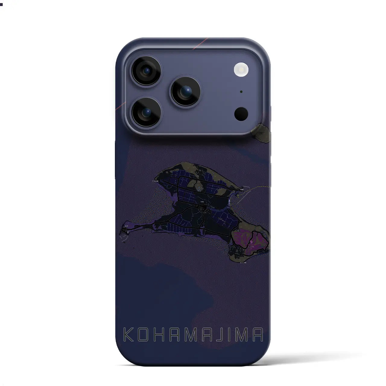 【小浜島（沖縄県）】地図柄iPhoneケース（バックカバータイプ）