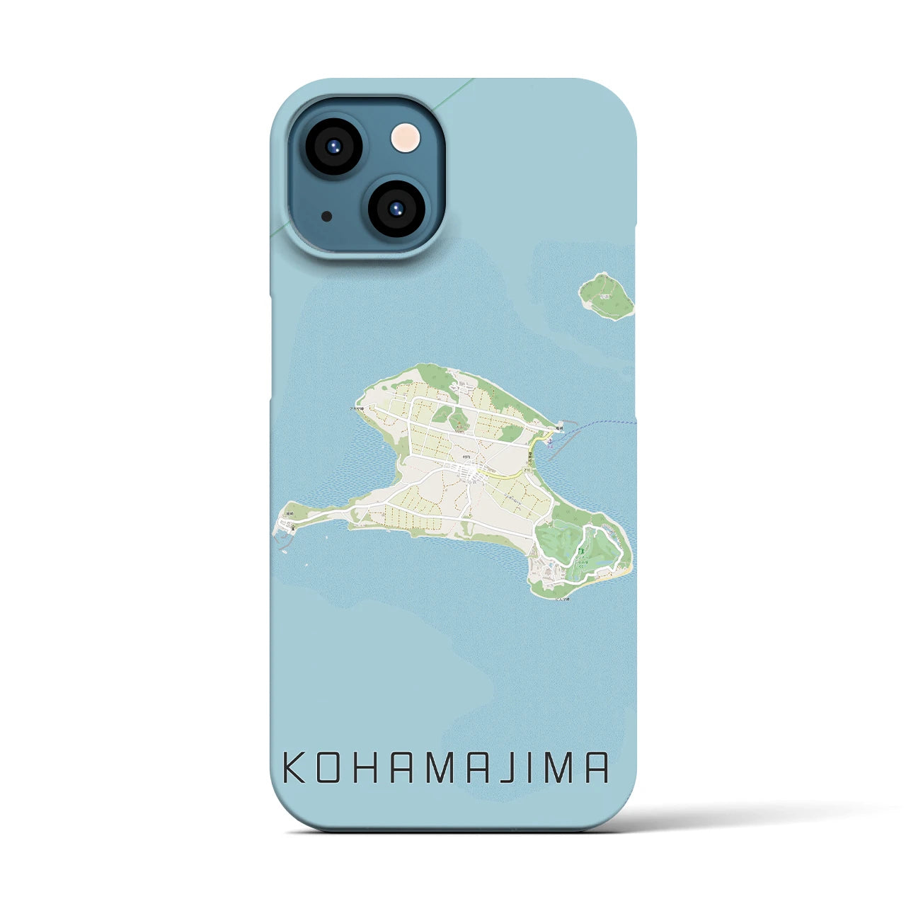 【小浜島（沖縄県）】地図柄iPhoneケース（バックカバータイプ）