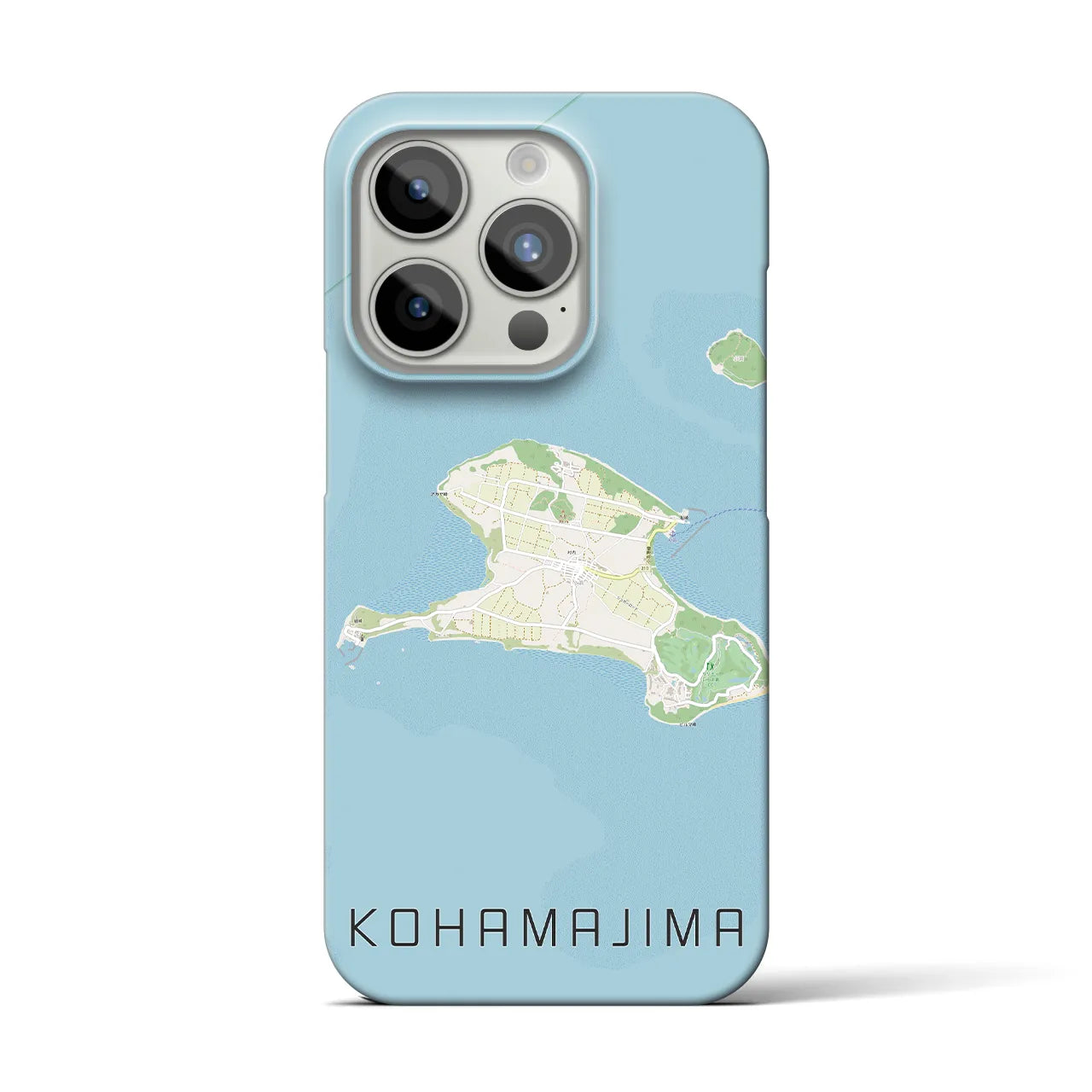 【小浜島（沖縄県）】地図柄iPhoneケース（バックカバータイプ）
