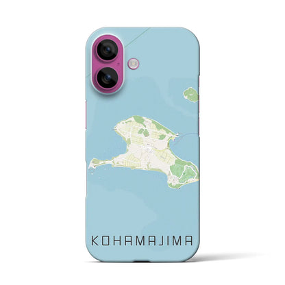 【小浜島（沖縄県）】地図柄iPhoneケース（バックカバータイプ）