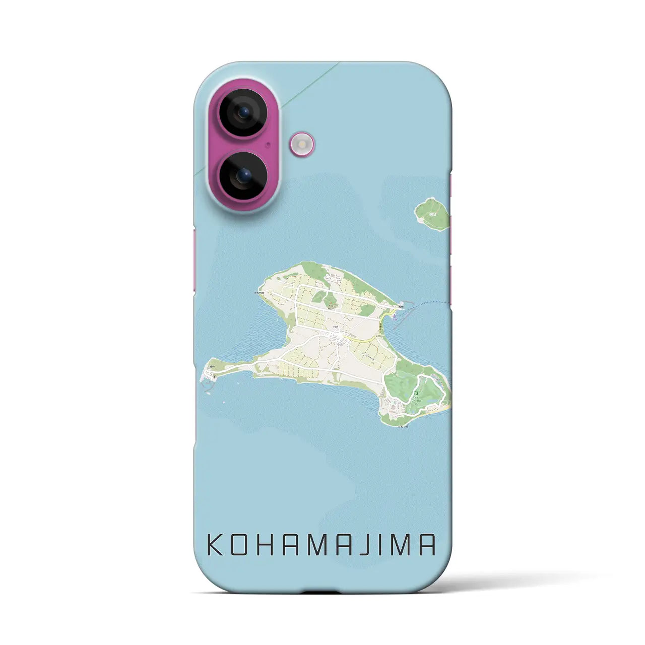 【小浜島（沖縄県）】地図柄iPhoneケース（バックカバータイプ）