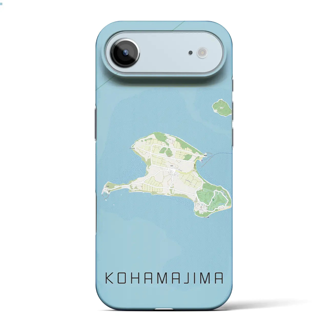 【小浜島（沖縄県）】地図柄iPhoneケース（バックカバータイプ）