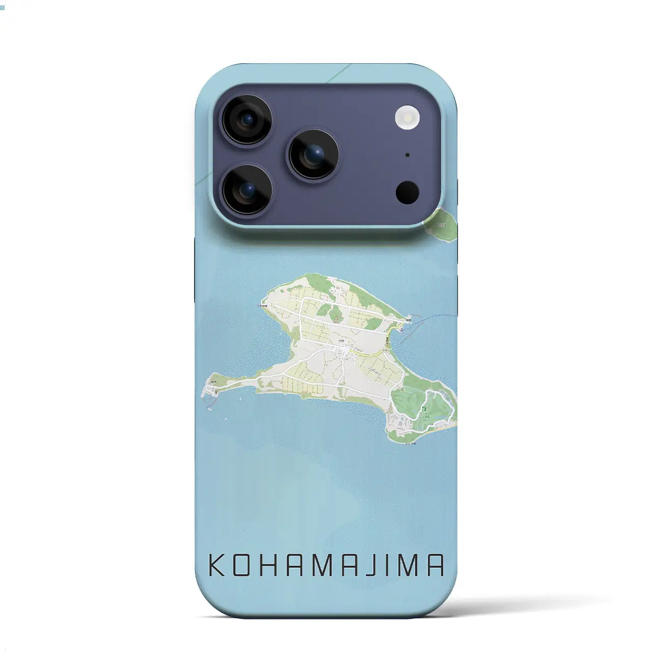 【小浜島（沖縄県）】地図柄iPhoneケース（バックカバータイプ）ブラック・iPhone 17 Pro Max 用