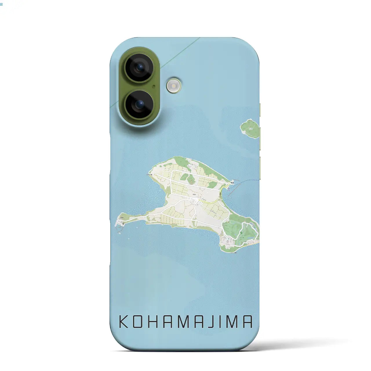 【小浜島（沖縄県）】地図柄iPhoneケース（バックカバータイプ）