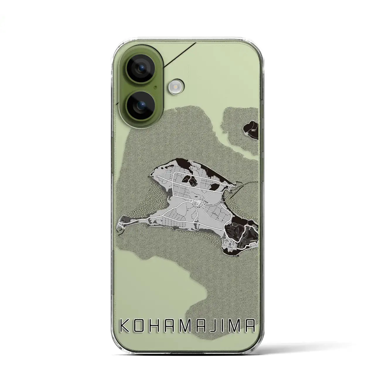 【小浜島（沖縄県）】地図柄iPhoneケース（クリアタイプ）