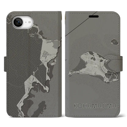 【小浜島（沖縄県）】地図柄iPhoneケース（手帳タイプ）