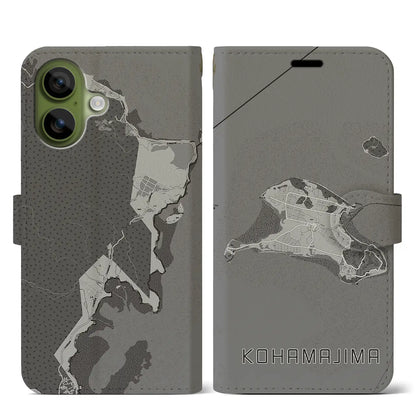 【小浜島（沖縄県）】地図柄iPhoneケース（手帳タイプ）