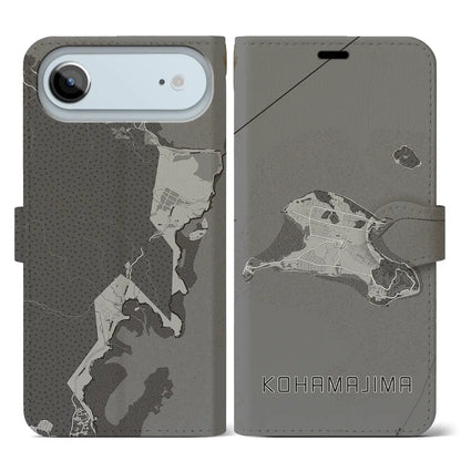 【小浜島（沖縄県）】地図柄iPhoneケース（手帳タイプ）