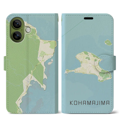 【小浜島（沖縄県）】地図柄iPhoneケース（手帳タイプ）