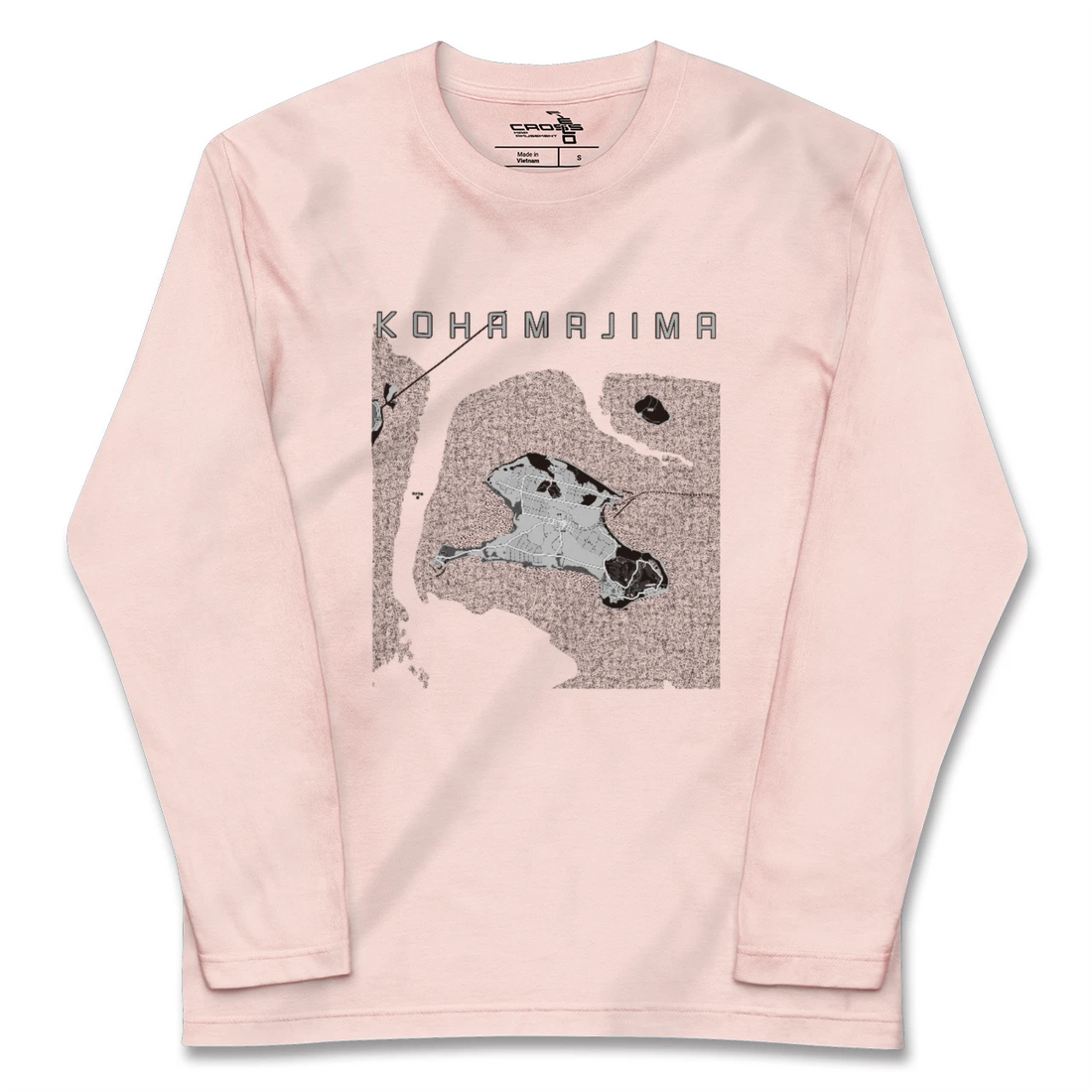 【小浜島（沖縄県）】地図柄ロングスリーブTシャツ