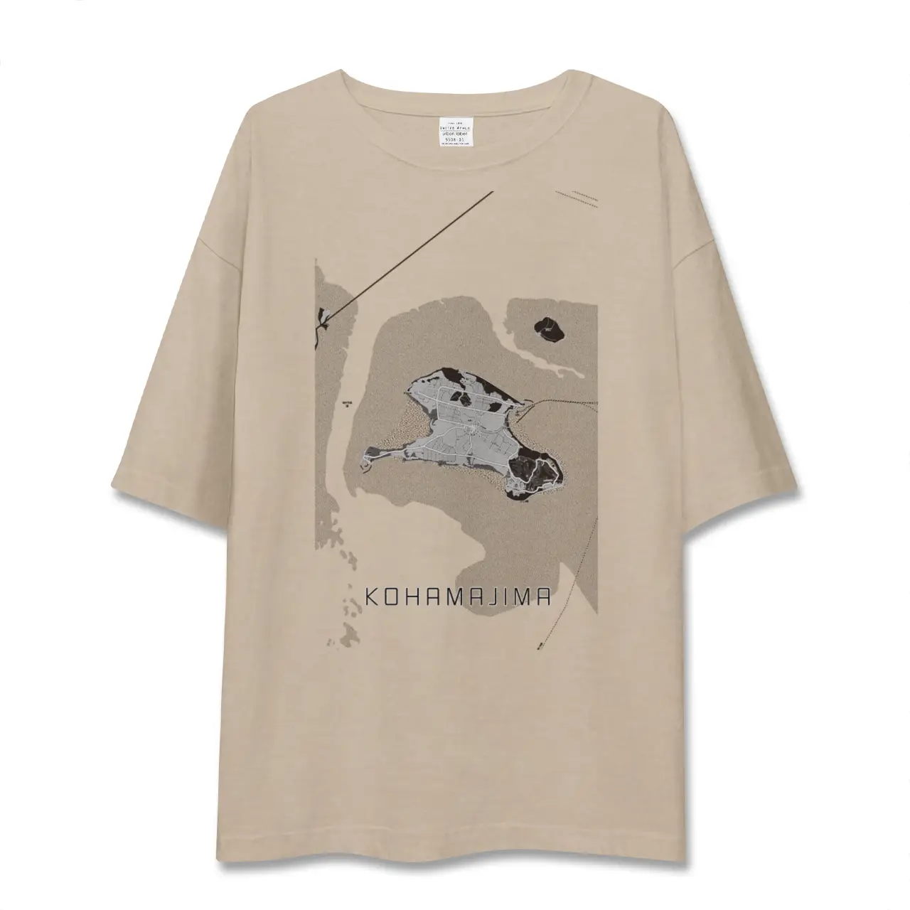 【小浜島（沖縄県）】地図柄ビッグシルエットTシャツ