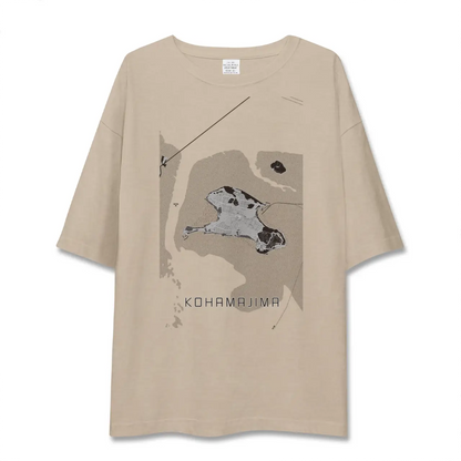 【小浜島（沖縄県）】地図柄ビッグシルエットTシャツ