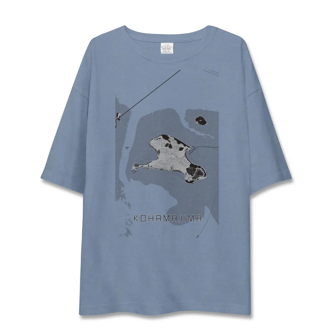 【小浜島(沖縄県)】地図柄ビッグシルエットTシャツ