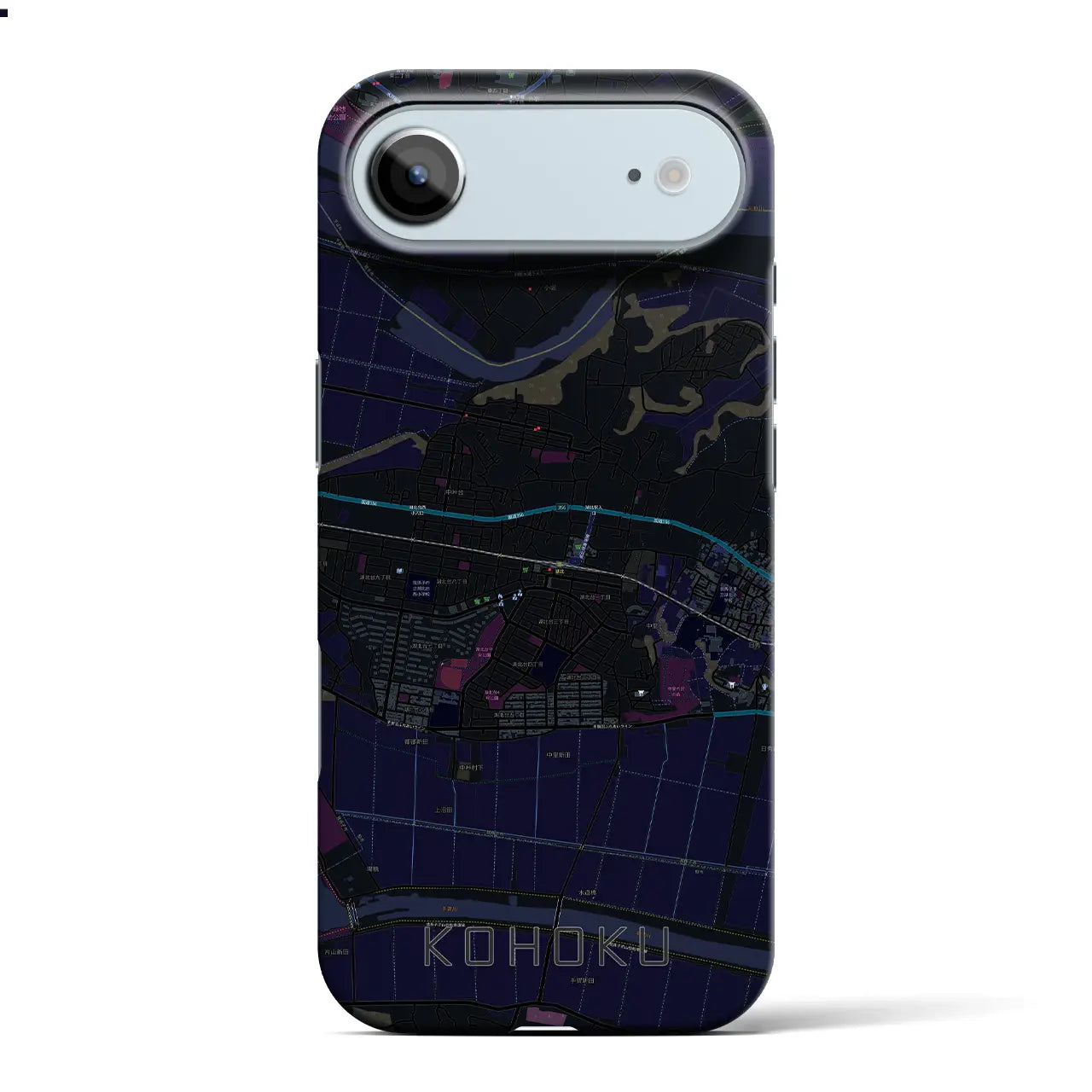 【湖北（千葉県）】地図柄iPhoneケース（バックカバータイプ）